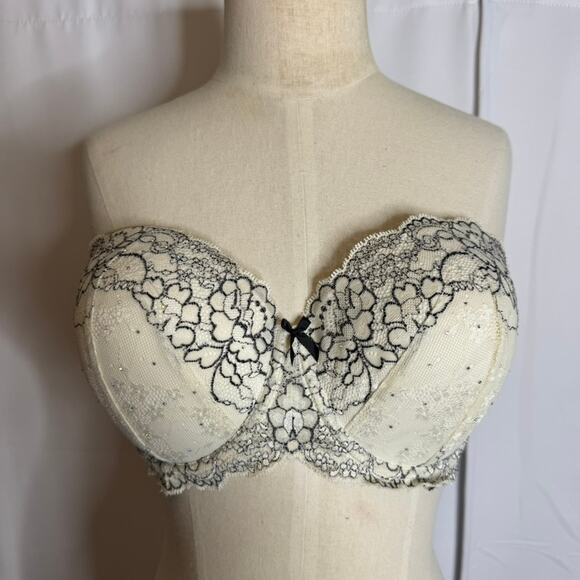 Victoria's Secret Dream Angels Strapless Multi-Way Bra 36DD Lace Straps Not Incl - Picture 2 of 10